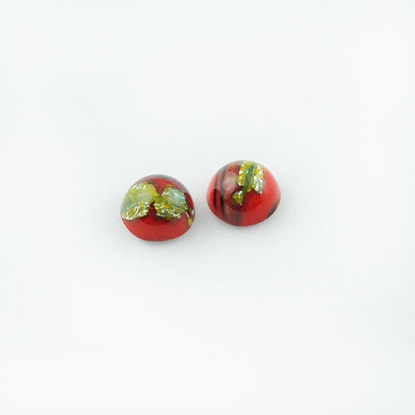 チェコビーズ ハンドメイド カボション ラウンド 10mm レッド  ビーズ アクセサリー ハンドメイド パーツ 手芸|ハンドメイドカボション|チェコビーズ