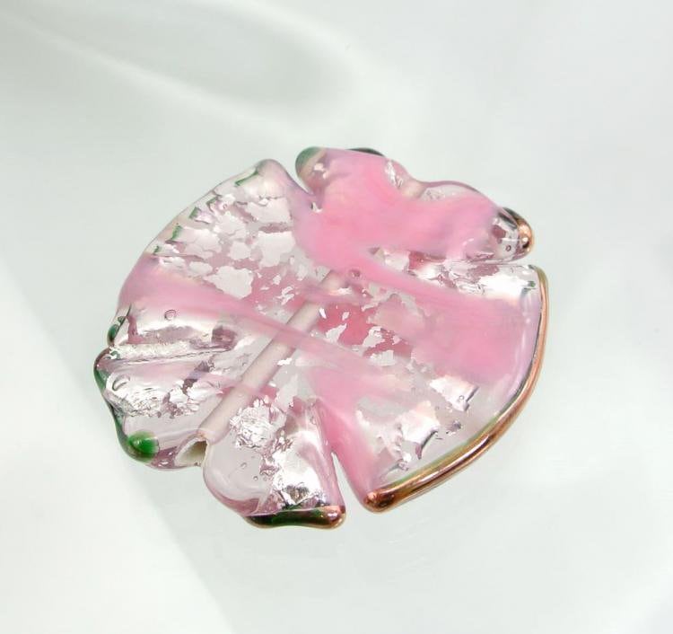 チェコビーズ ハンドメイドビーズ33/30mm ピンクシルバー【ハンドメイドビーズ/ハンドメイドビーズその他/アクセサリーパーツ/ハンドメイドパーツ】|ハンドメイドビーズ|チェコビーズ