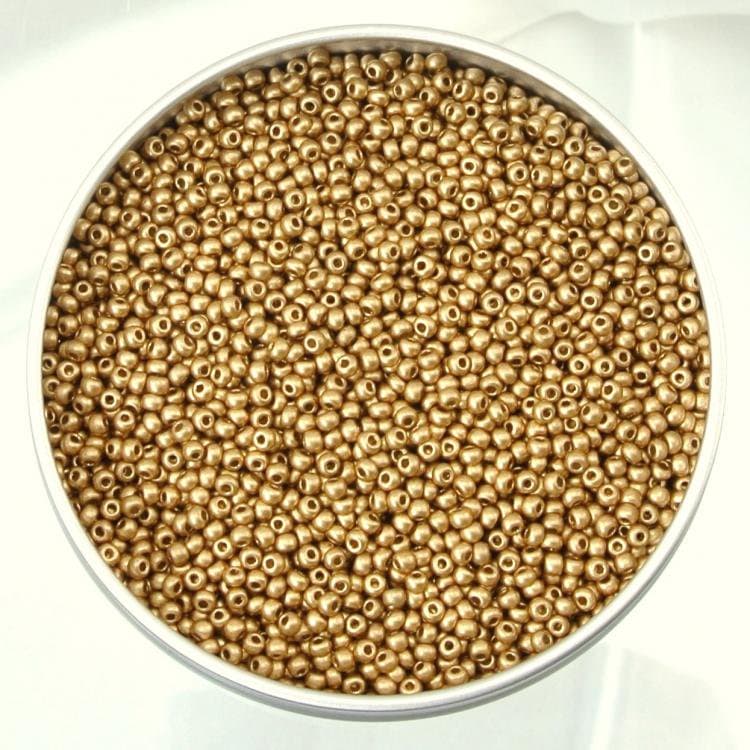 大人気 チェコビーズ ロカイル11/0 アンティークゴールド【シード