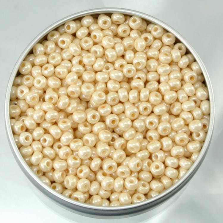 大人気 チェコビーズ ロカイル 6/0 約4mm 5g/40g/500g ベージュ シード