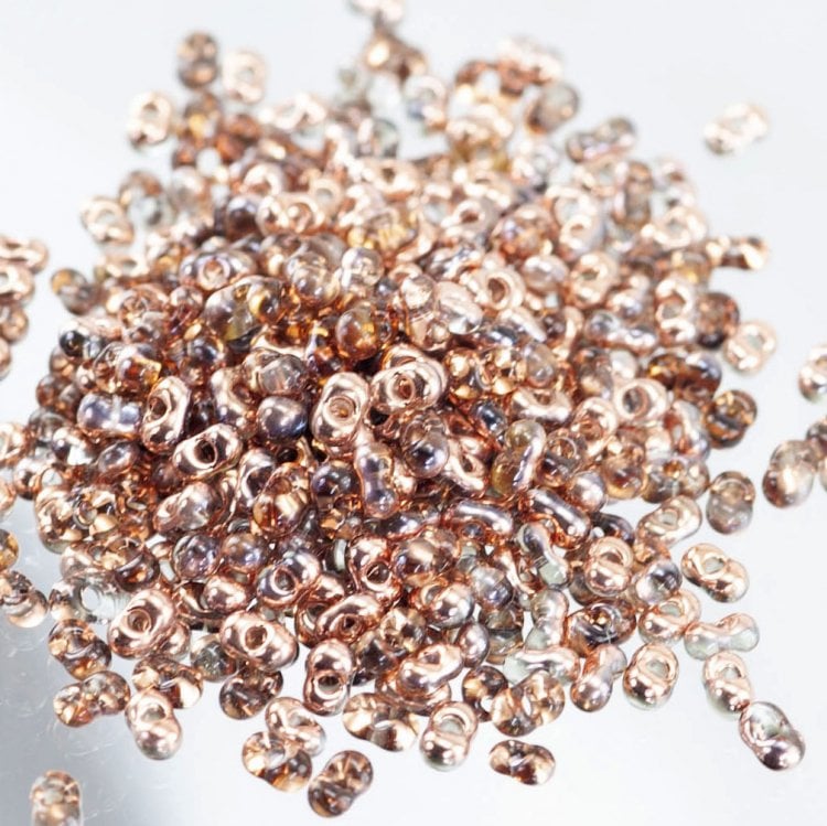 大人気 チェコビーズ ファルファーレ 小 ハーフカプリゴールド 2×4mm