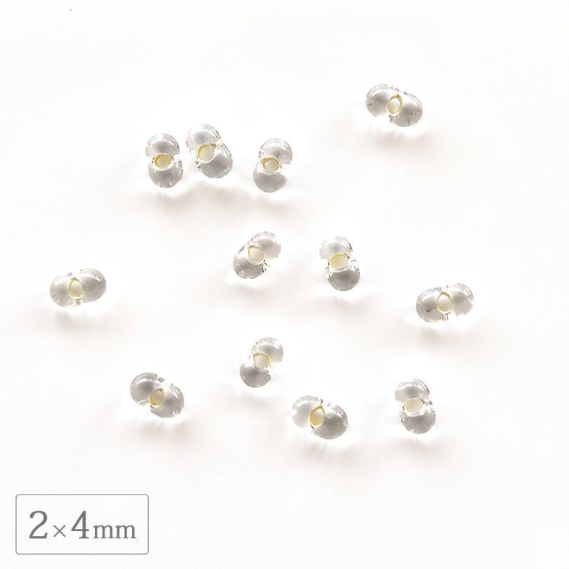 大人気 チェコビーズ ファルファーレ小 シルバーライン 2×4mm ビーズ