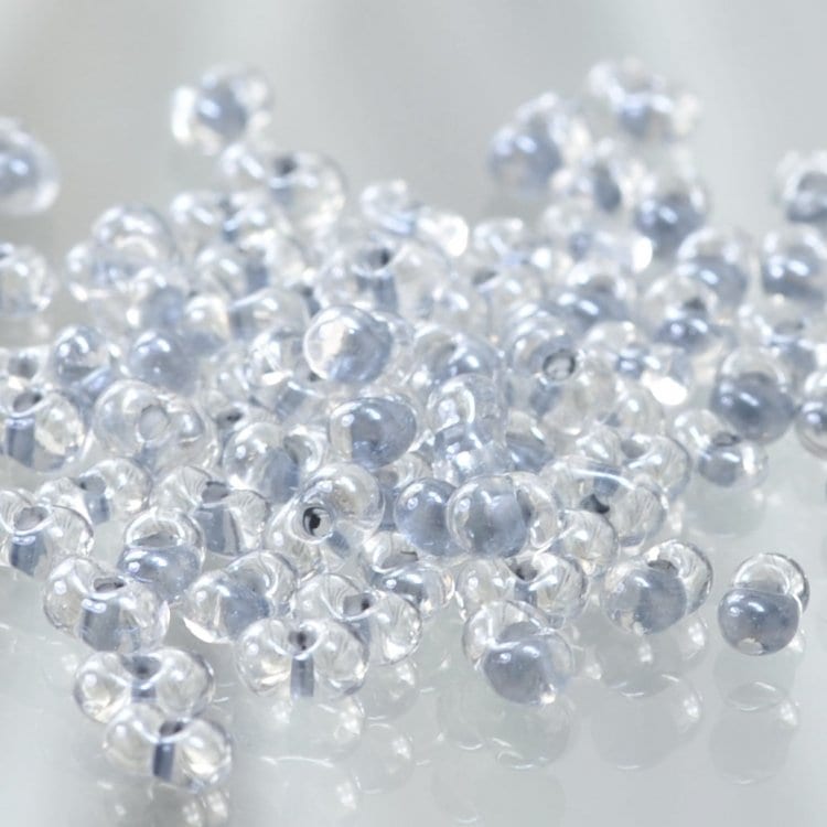 チェコビーズ ファルファーレ大 グレーライン【シードビーズ/ファルファーレ/3.2×6.5mm】|ファルファーレ|チェコビーズ