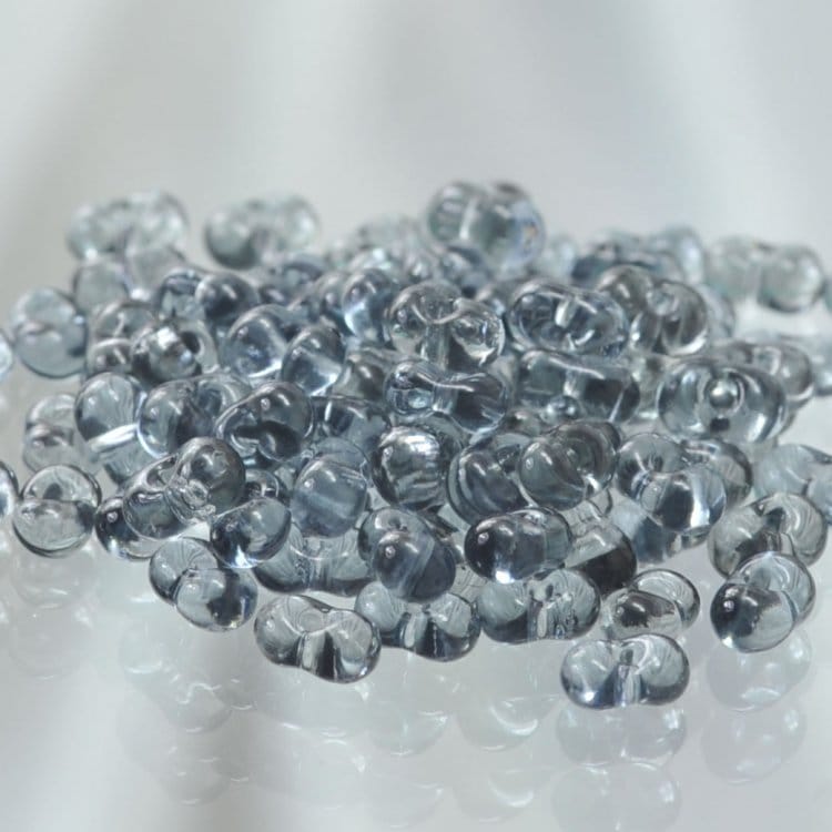 チェコビーズ ファルファーレ大 ブラックダイヤ【シードビーズ/ファルファーレ/3.2×6.5mm】|ファルファーレ|チェコビーズ