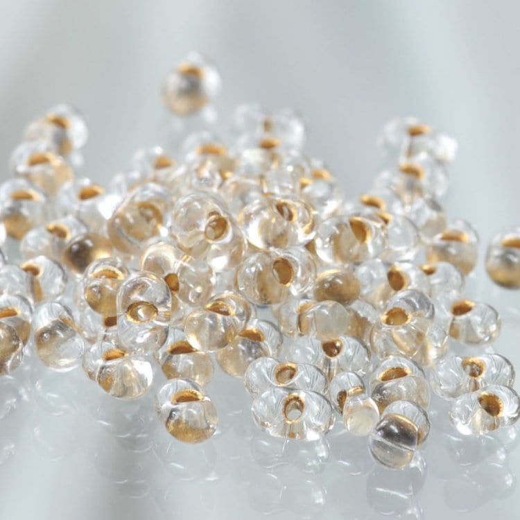 大人気 チェコビーズ ファルファーレ大 ブロンズライン【シードビーズ