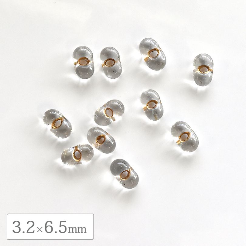 大人気 チェコビーズ ファルファーレ大 ブロンズライン 3.2×6.5mm