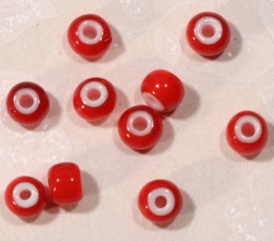 チェコビーズ ロカイル34/0 コルネリアンレッド【シードビーズ/ロカイル/34/0（約8.5mm）】|シードビーズ|チェコビーズ