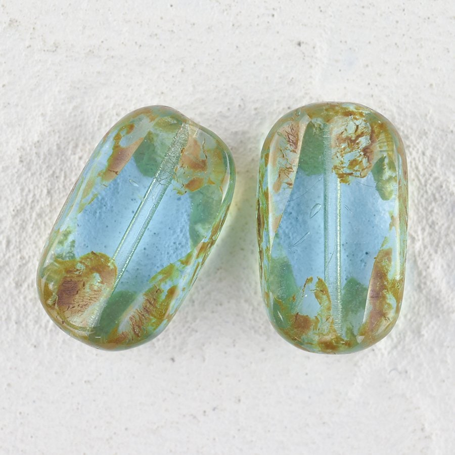 チェコビーズ レクタングルZカット ジルコン 2個 16/9.5mm ガラスビーズ パーツ アクセサリー ハンドメイド 【プレストビーズ変形/レクタングル/アクセサリーパーツ/ハンドメイドパーツ】|プ