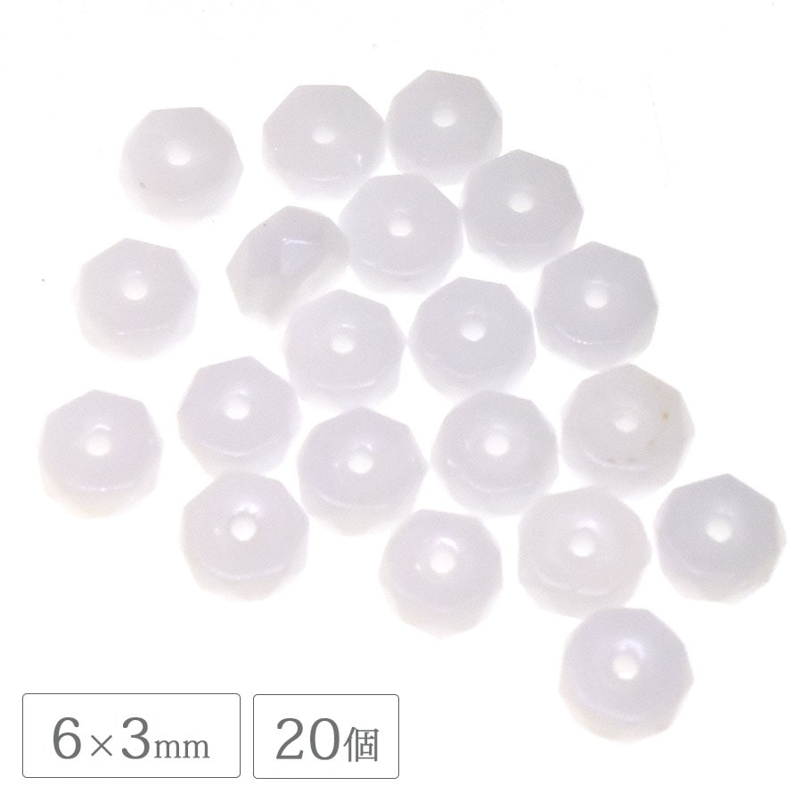 �������ӡ��� ���׷� 6��3mm 20�� �� �ۥ磻�� �ǥ����� ���� �� �ͥå��쥹 �ԥ��� ������ �ϥ�ɥᥤ�� ���硼���ۥ磻�� �Ǻ� ���������饹 �ӡ��� �ѡ��� ���饹�ӡ��� ���������꡼
