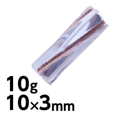 チェコビーズ ツイスト 10g（約50粒） 10mm×3mm 銀色 ピアス イヤリング ハンドメイド シルバー×ブロンズライン 素材 チェコガラス|プレストビーズ変形|チェコビーズ