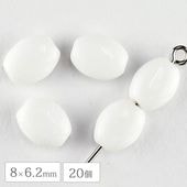 �������ӡ��� �ե�åȥ����Х� �ʥĥ� 8��6.2mm 20�� ���硼���ۥ磻�� �ϥ�ɥᥤ�� ��� ���� �ԥ��� �ͥå��쥹 ������ ���饹 �ӡ��� �ѡ��� ���饹�ӡ��� ���������꡼