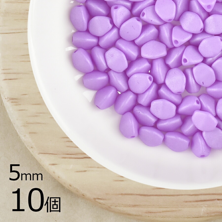 【アウトレット】【10個】ピンチ ピンチ パステルピンク ピンク系 ピーチ 約5mm ハンドメイド 手芸 材料 ピアス ネックレス チェコガラス|プレストビーズ変形|チェコビーズ