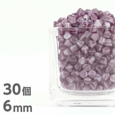 【30個】 チェコビーズ スクエア ソロバン バイコーン 6mm×6mm 赤 レッドアメジストマーブル２ビーズ ガラスビーズ パーツ|チェコビーズ