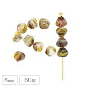 �ڴ��ָ���SALE�ۥ������ӡ��� �ѷ������Х� 60�� 6mm ���� �������� �֥饦�� �㿧 �ͥå��쥹 �ԥ��� ������ �ϥ�ɥᥤ�� �Ǻ� ���� �ӡ��� �ѡ��� ��� ���饹�ӡ��� ���������꡼
