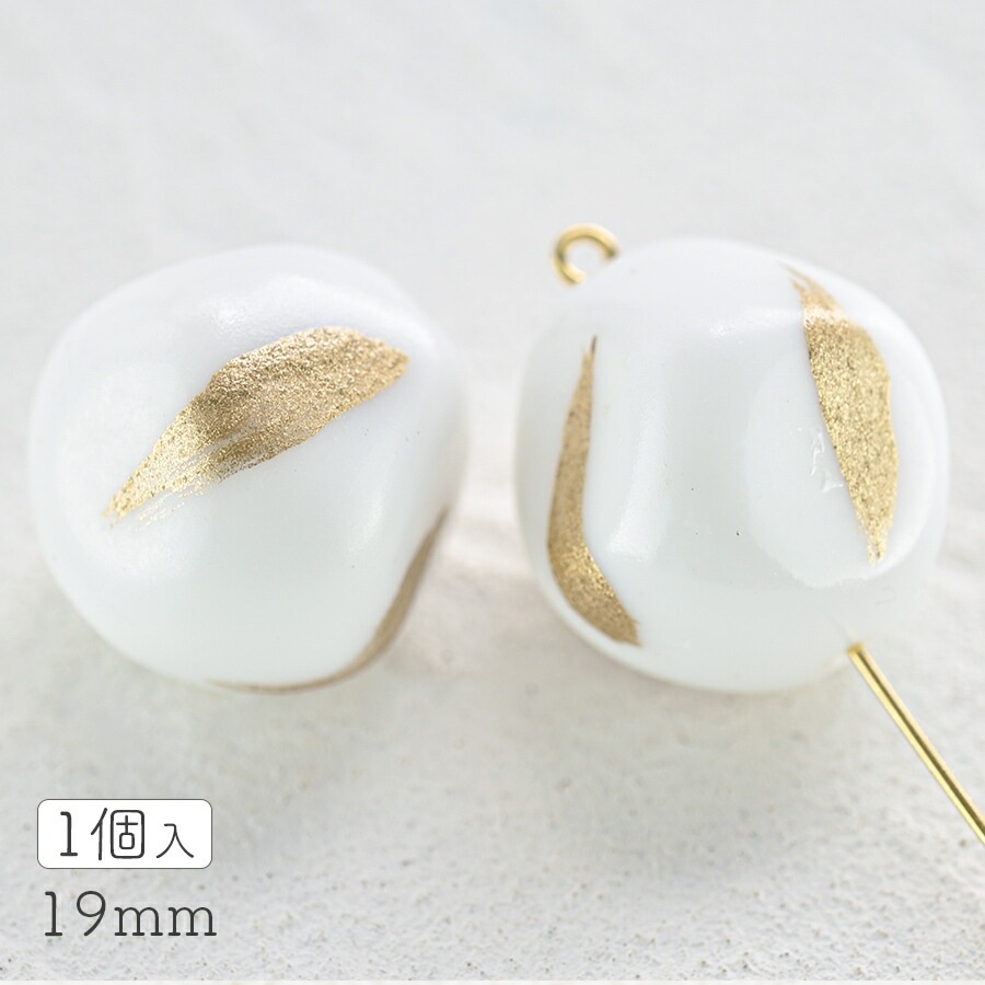 【アウトレット】【チェコビーズ バロック】【1個】【ホワイトゴールド 白系】【約19mm】 パーツ アクセサリー ハンドメイド 手芸 手作り 材料 素材