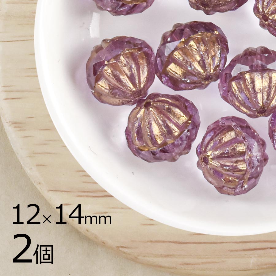 【2個】ファイアポリッシュ アラベスクボール ファイアポリッシュ アラベスクボール ピンクブロンズ ピンク系 ピーチ 約12×14mm ハンドメイド 手芸 手作り 材料 素材|ファイアポリッシュ変形|