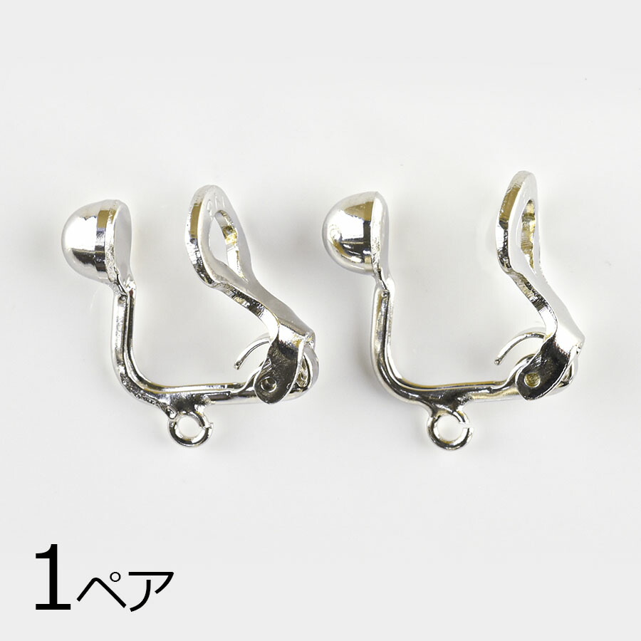 【金具 パーツ】【ローブリーは耳が痛くなりにくいイヤリングパーツ】【イヤリングローブリー カン付】【1ペア】ロジウムカラー 銀系 シルバー ハンドメイド 手芸 手作り|金具・チェーン|アクセサリーパー