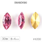 �ڤޤȤ��㤤����ۥ�����ե����� ���ꥹ���� #4200 �ޡ����� ������ɥե����� ������ ��8��4mm 30�� ������ơ��� SWAROVSKI �ϥ�ɥᥤ�� ��� ���� �ӡ��� �ѡ��� ���饹�ӡ��� ���������꡼