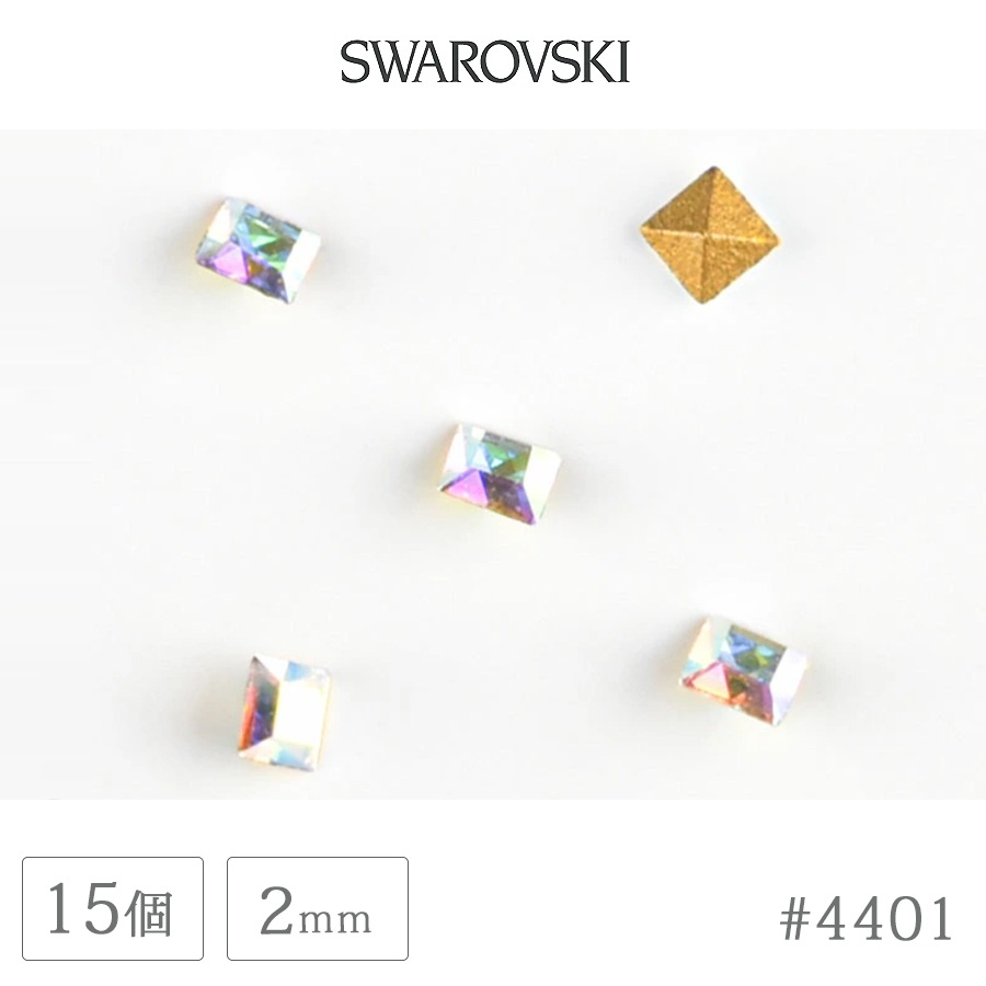 大人気 【スワロフスキー】【15個】【#4401】【ゴールドフォイル