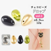 【チェコビーズ ドロップ ガラスビーズ】【12個】【色をお選びください】【約6×9mm】しずく パーツ アクセサリー ハンドメイド 手芸 手作り 材料 素材|ファイアポリッシュ変形|チェコビーズ