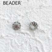 菊座ドーム7mm ロジウム 1個【金具・チェーン/カン/アクセサリーパーツ/ハンドメイドパーツ】|金具・チェーン|アクセサリーパーツ