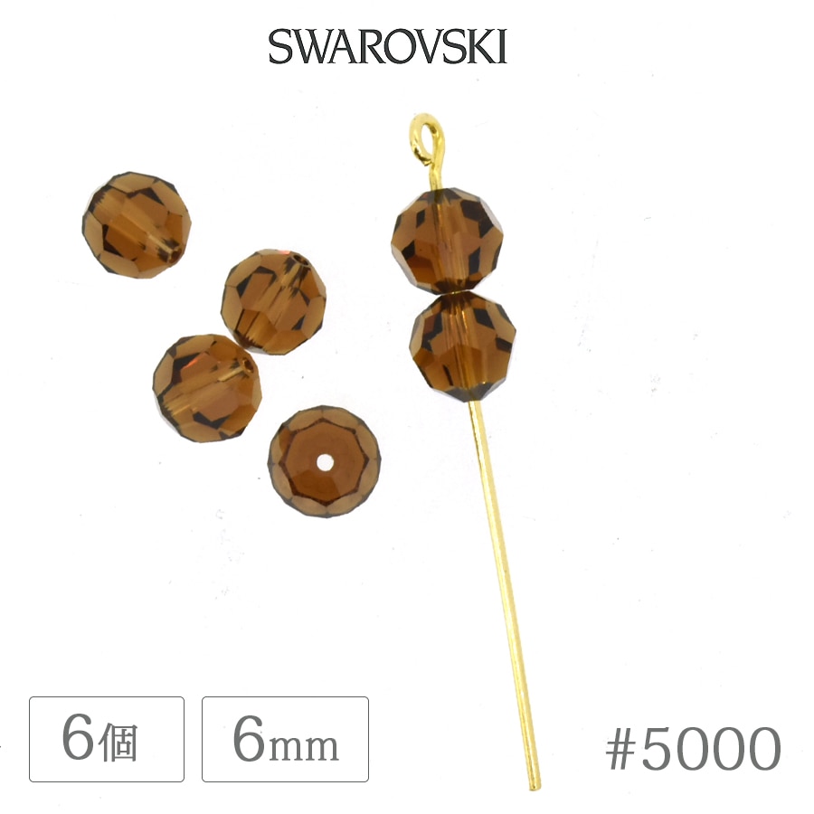 ������ե����� ���ꥹ���� #5000 ���⡼���ȥѡ��� 6mm 6�� SWAROVSKI �饦��� �����䥫�å� ���饹 �ӡ��� �ǥ� �ͥ��� ��� �ϥ�ɥᥤ�� �ѡ��� �ӥ��塼