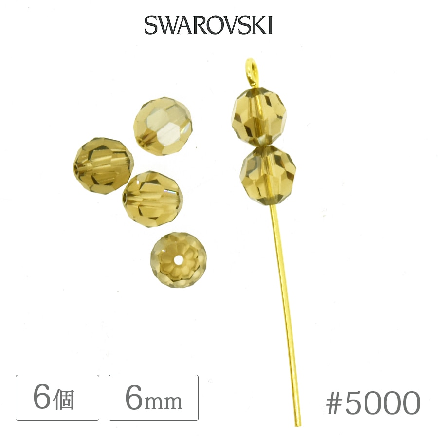 ������ե����� ���ꥹ���� #5000 �饤�ȥ�����ɥȥѡ��� 6mm 6�� SWAROVSKI �饦��� �����䥫�å� ���饹 �ӡ��� �ǥ� �ͥ��� ��� �ϥ�ɥᥤ�� �ѡ��� �ӥ��塼