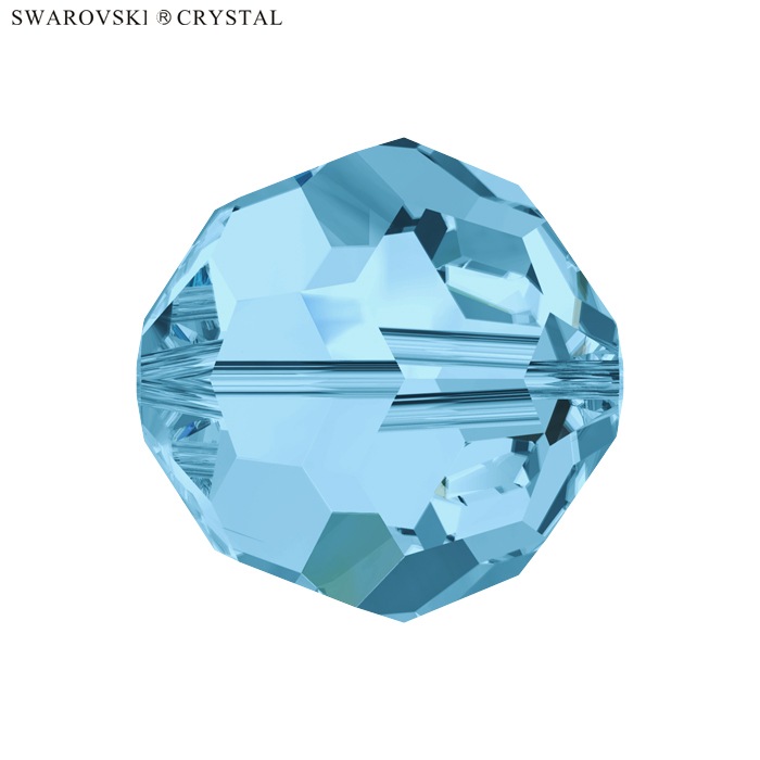 SWAROVSKI #5000 スワロフスキー ラウンド 8mm アクアマリン|新商品|アクセサリー