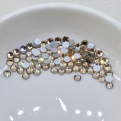 フラットバック viva12 プレシオサ ss12 ゴールドクオーツ F クリスタル ラインストーン CRYSTAL PRECIOSA|フラットバック|プレシオサ
