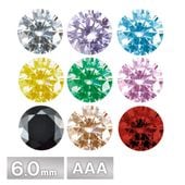 キュービックジルコニア ラウンド AAA  6.0mm 全9色 パーツ アクセサリー ストーン ハンドメイド|ラウンド|ジルコニア