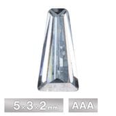 キュービックジルコニア テーパー 5×3×2mm AAA ホワイト 50個 パーツ アクセサリー ストーン ハンドメイド|テーパー|ジルコニア