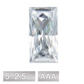 キュービックジルコニア レクタングル 5×2.5mm AAA ホワイト 50個 パーツ アクセサリー ストーン ハンドメイド|レクタングル|ジルコニア