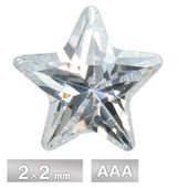 キュービックジルコニア スター AAA 2×2mm ホワイト 2個/50個 パーツ アクセサリー ストーン ハンドメイド|スター|ジルコニア