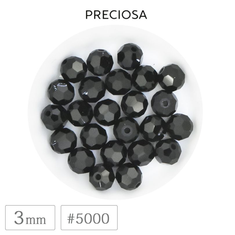 �ץ쥷���� #5000 �ӡ��� 3mm �����å� �����䥫�å� �饦��� ���ꥹ���� ���饹 PRECIOSA ������ �ѡ��� �ϥ�ɥᥤ�� ��� ���������꡼