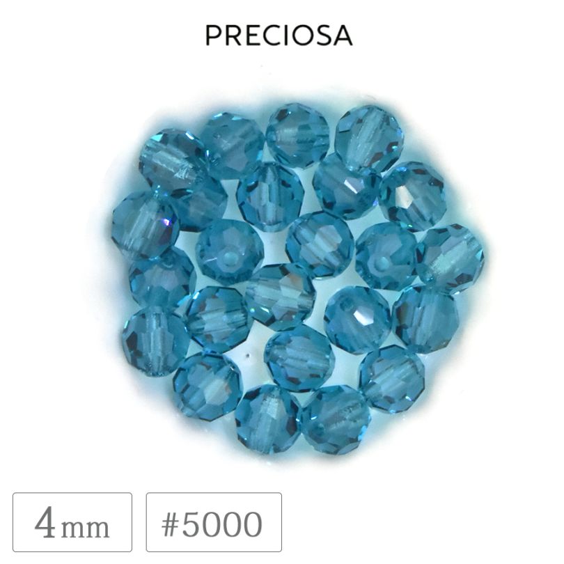 �ץ쥷���� #5000 �ӡ��� 4mm ����ǥ����饤�� �����䥫�å� �饦��� ���ꥹ���� ���饹 PRECIOSA ������ �ѡ��� �ϥ�ɥᥤ�� ��� ���������꡼