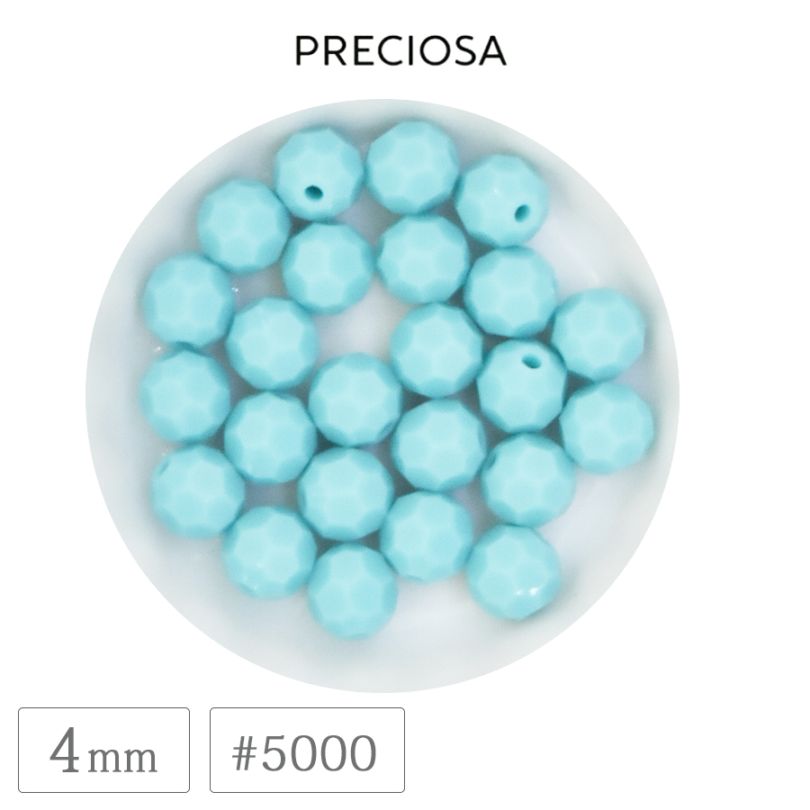 �ץ쥷���� #5000 �ӡ��� 4mm ���������� �����䥫�å� �饦��� ���ꥹ���� ���饹 PRECIOSA ������ �ѡ��� �ϥ�ɥᥤ�� ��� ���������꡼
