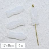 �ڴ��ָ���SALE�ۥ������ӡ��� �ե��å��� 17��6mm 4�� �ۥ磻�ȥ��ѡ��� �� �ץ쥹�ȥӡ��� ȾƩ�� ���ꥢ ������ȥ� ���饹 �ӡ��� �ѡ��� ���������꡼ ��� �ϥ�ɥᥤ��