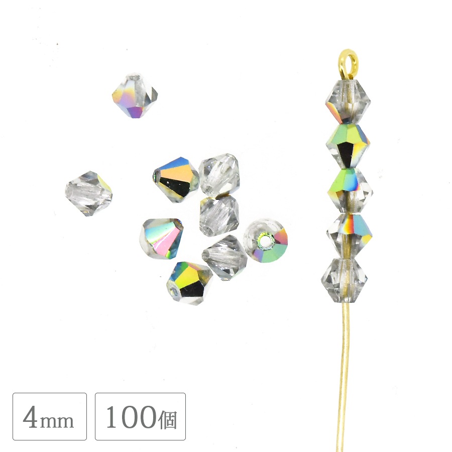 �������ӡ��� �������� �����Х� �Х������� 4mm 100�� �ޥ��󥫥å� ���ꥹ���� ���ꥹ���륭���AB ���饹�ӡ��� �ѡ���