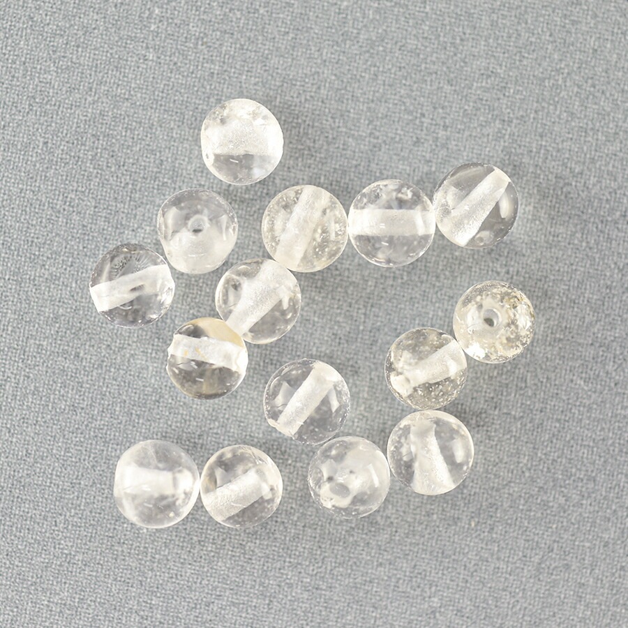 大人気 半貴石 水晶 ラウンド 天然石 15個 透明系 クリア 約3mm