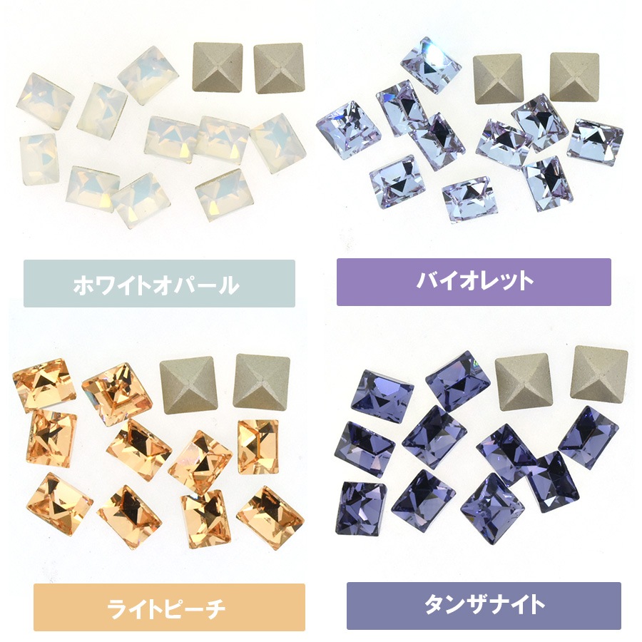 大人気 プレシオサ スクエア 四角 5×5mm 全29色 12個／360個 ライン