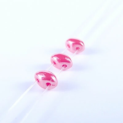 大人気 チェコビーズ ツインホール 10g（約130粒） 5mm×3mm 赤 レッド