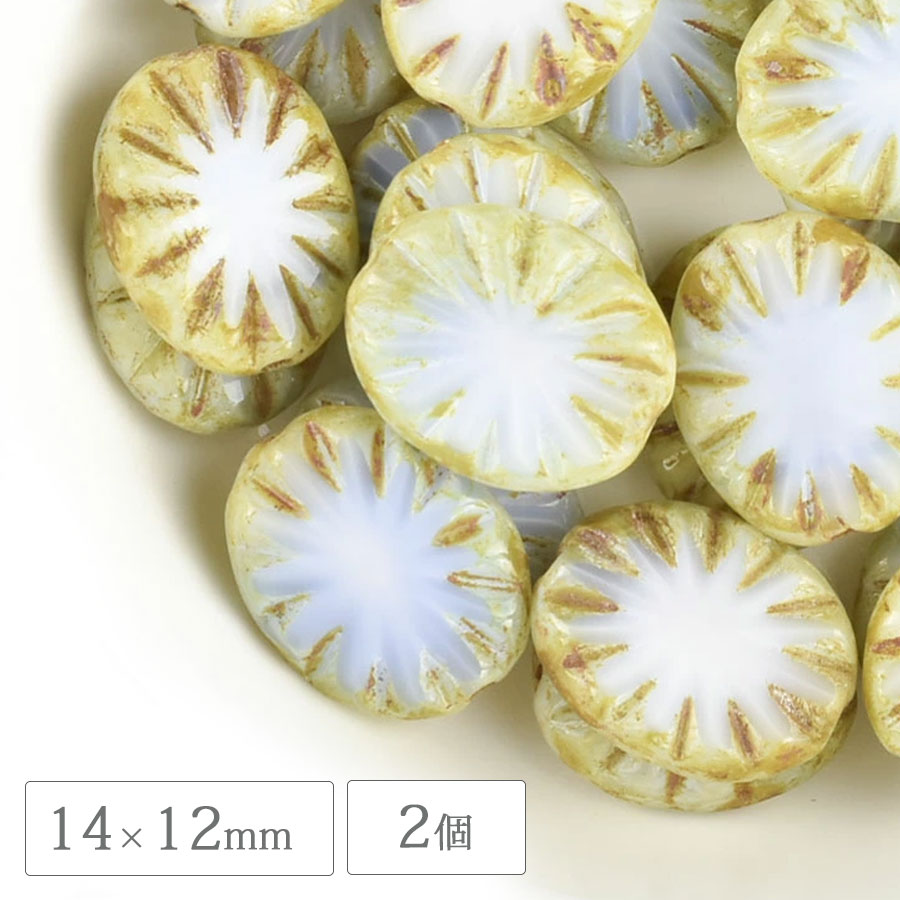 �������ӡ��� �ơ��֥륫�åȥ����Х� 14��12mm 2�� �ۥ磻�� ��� �ϥ�ɥᥤ�� ���饹 �ӡ��� �ԥ��� ������ �ͥå��쥹 ���������꡼