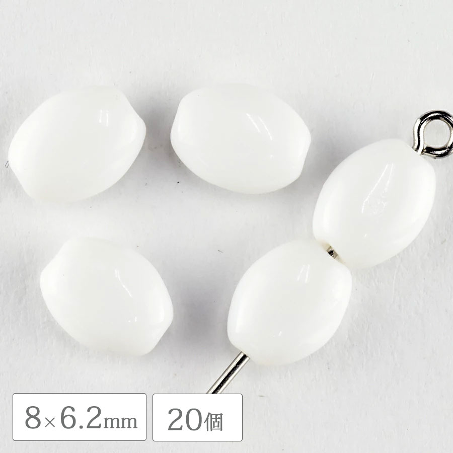 �������ӡ��� �ե�åȥ����Х� �ʥĥ� 8��6.2mm 20�� ���硼���ۥ磻�� �ϥ�ɥᥤ�� ��� ���� �ԥ��� �ͥå��쥹 ������ ���饹 �ӡ��� �ѡ��� ���饹�ӡ��� ���������꡼