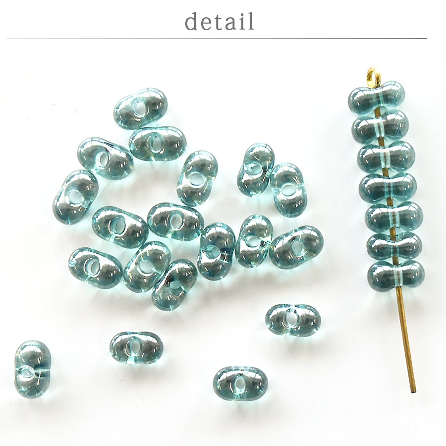 大人気 チェコビーズ ファルファーレ 3×6mm グリーンラスター シード