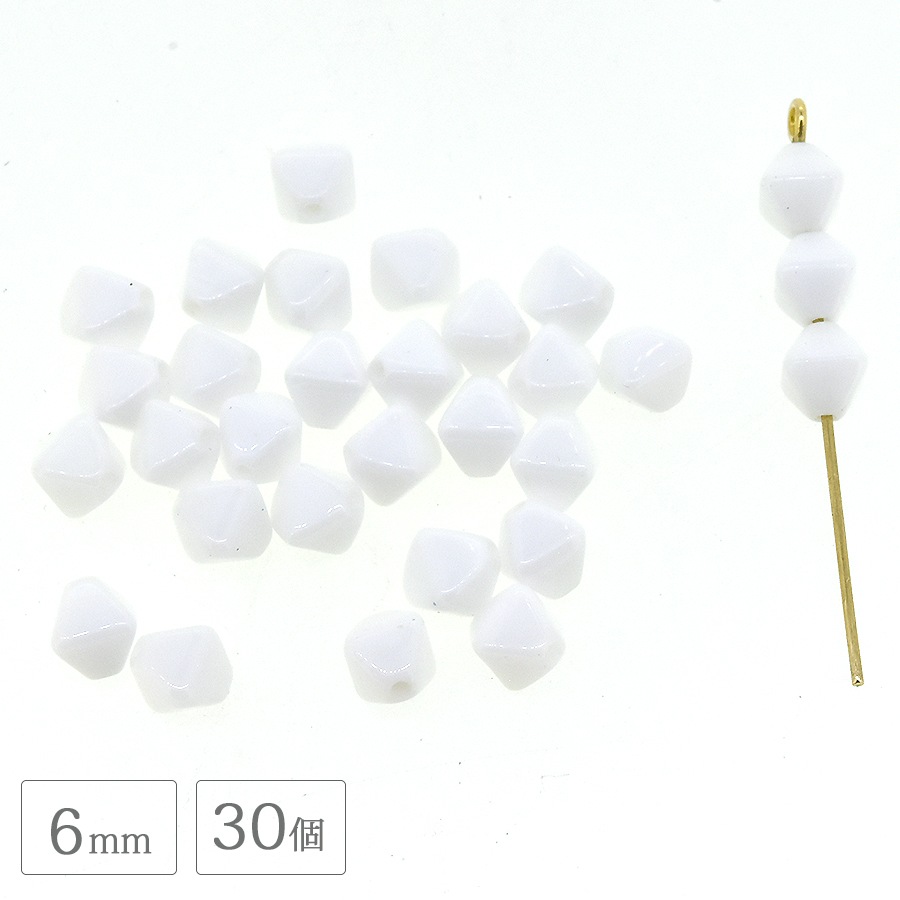 �ڴ��ָ���SALE�ۥ������ӡ��� �ѷ� 6��6mm 30�� �������� �����Х� �Х������� �� ���硼���ۥ磻�� �ӡ��� ���饹 ��� �ϥ�ɥᥤ�� �ѡ��� ���������꡼