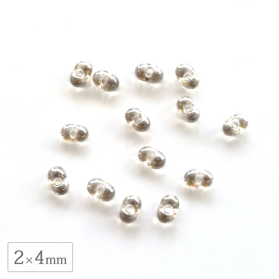 大人気 チェコビーズ ファルファーレ 2×4mm セピア シードビーズ