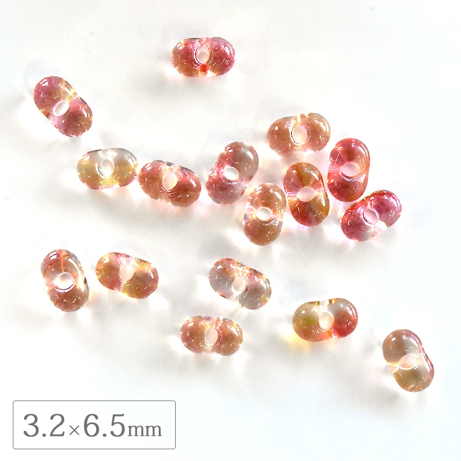 大人気 チェコビーズ ファルファーレ大 バレンシアイエロー 3.2×6.5mm