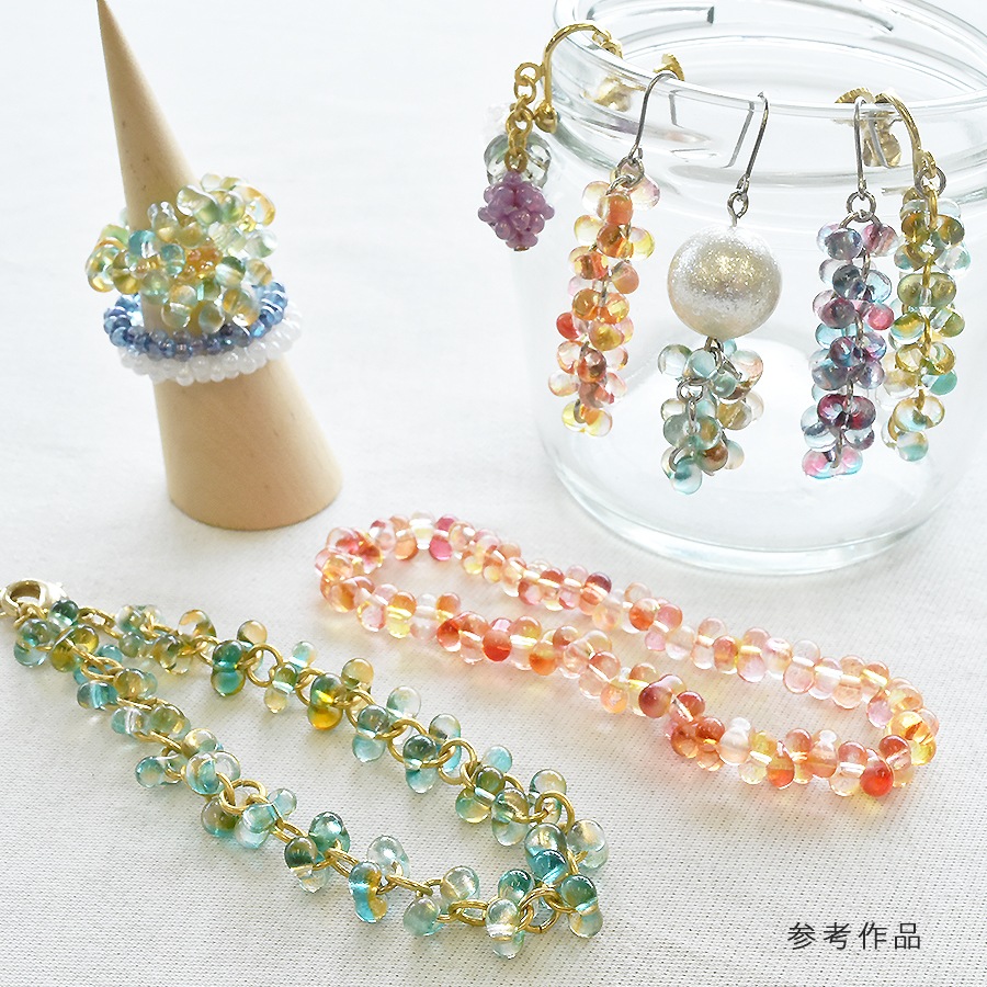 大人気 チェコビーズ ファルファーレ大 ジャマイカグリーン 3.2×6.5mm