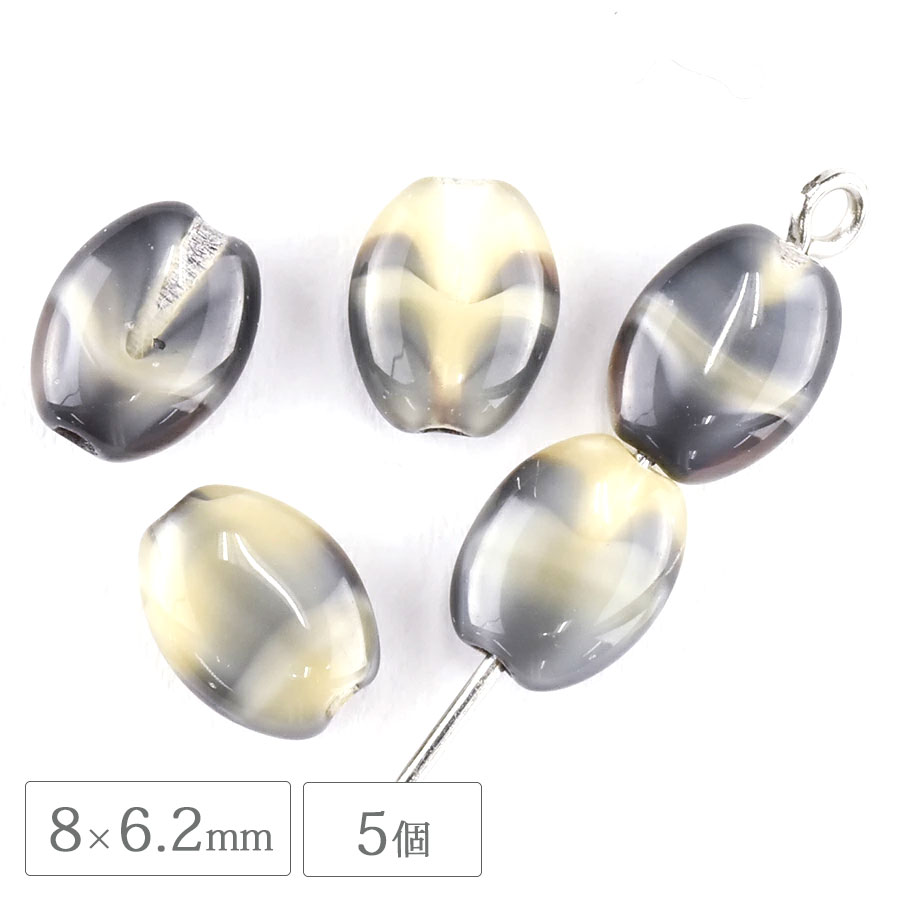 �������ӡ��� �ե�åȥ����Х� �ʥĥ� 8��6.2mm 5�� �ޡ��֥륰�졼 �ϥ�ɥᥤ�� ��� ���� �ԥ��� �ͥå��쥹 ������ ���饹 �ӡ��� �ѡ��� ���饹�ӡ��� ���������꡼