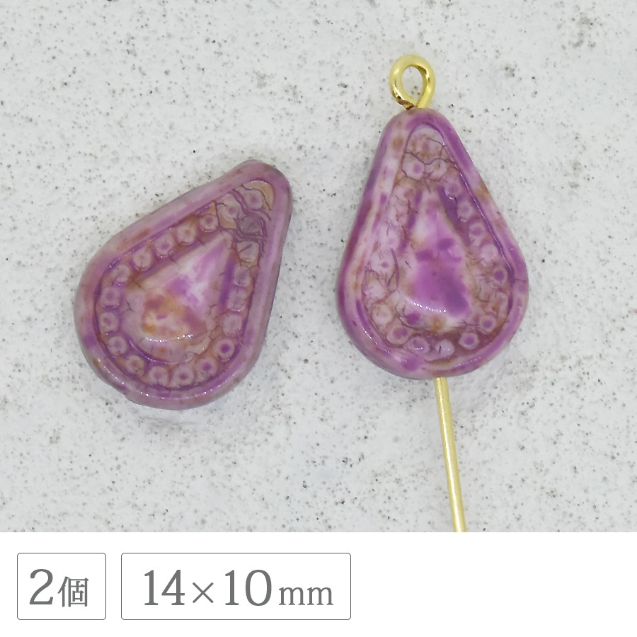 �������ӡ��� �饹�ƥ��å��ɥ��å� ������ 14x10mm 2�� �ɥ��å� ������ ���饹 �ӡ��� ��� �ϥ�ɥᥤ�� ���� �ѡ��� ���������꡼ �֥쥹��å� ������ �ԥ���